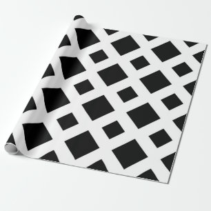 Schwarze Diamanten auf Weiß Geschenkpapier