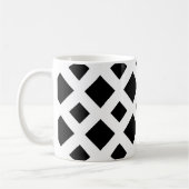 Schwarze Diamanten auf Weiß Kaffeetasse (Links)