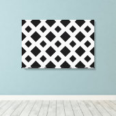 Schwarze Diamanten auf Weiß Leinwanddruck (Insitu (Holzboden))