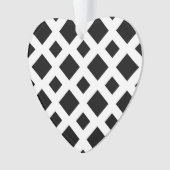 Schwarze Diamanten auf Weiß Ornament (Vorderseite)