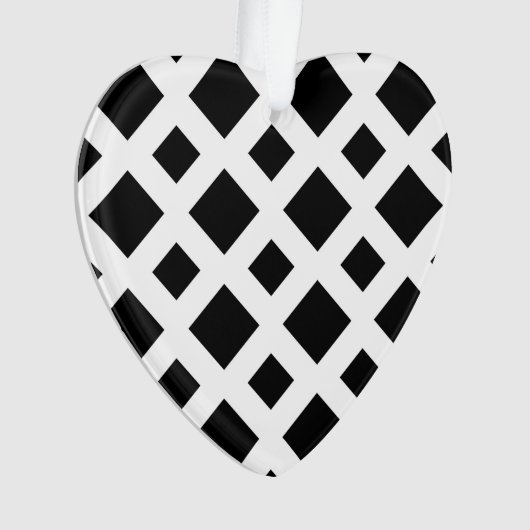 Schwarze Diamanten auf Weiß Ornament (Vorderseite)
