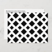 Schwarze Diamanten auf Weiß Postkarte (Vorne/Hinten)