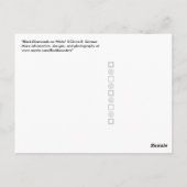 Schwarze Diamanten auf Weiß Postkarte (Rückseite)