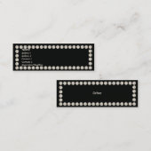 Schwarze Diamanten - dünn Mini Visitenkarte (Vorne/Hinten)