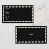 Schwarze Diamanten - Geschäft Visitenkarte (Vorne/Hinten)