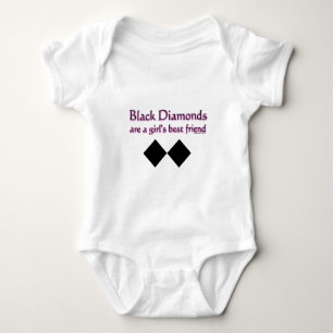 Schwarze Diamanten sind ein Mädchenbeste Freundin Baby Strampler