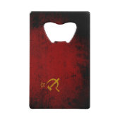 Schwarze die Schmutz-Sowjetunions-Flagge Geldbeutel Flaschenöffner (Vorderseite)