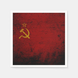 Schwarze die Schmutz-Sowjetunions-Flagge Serviette