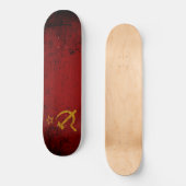 Schwarze die Schmutz-Sowjetunions-Flagge Skateboard (Vorderseite)