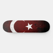 Schwarze die Schmutz-Türkei-Flagge Skateboard (Horizontal)