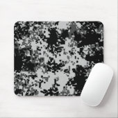 Schwarze Digital-Tarnungs-Mausunterlage Mousepad (Mit Mouse)