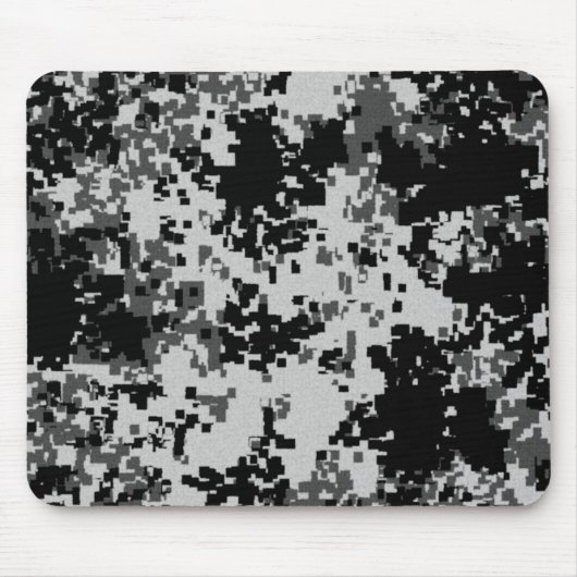 Schwarze Digital-Tarnungs-Mausunterlage Mousepad (Vorne)