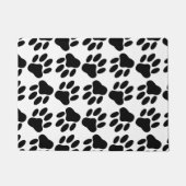Schwarze Dog Paw druckt überall Fußmatte (Vorderseite)