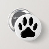 Schwarze Dog PW Druck mit Newsprint-Effekt Button (Vorne & Hinten)