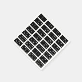 Schwarze Domino-Papier Servietten (Ecke)