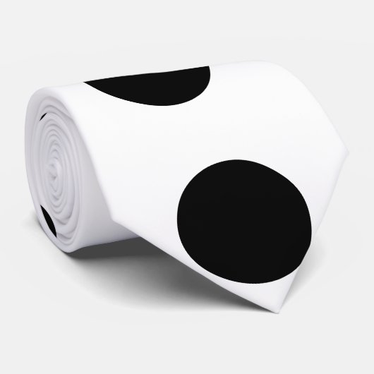 SCHWARZE DOT-Krawatte Krawatte (Gerollt)