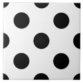 SCHWARZE DOTS! (ein Polka-Punkt-Design) ~ Fliese (Vorderseite)
