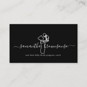 Schwarze Doula für Neugeborene, schwangere Coach Visitenkarte
