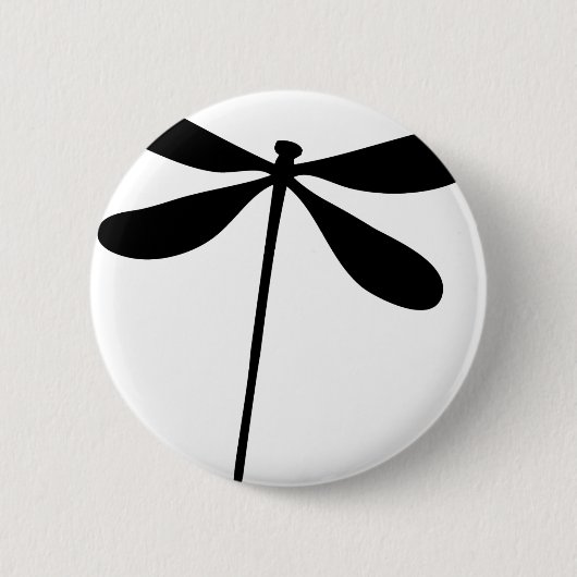 schwarze Drachefliegenikone Button (Vorderseite)