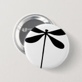 schwarze Drachefliegenikone Button (Vorne & Hinten)
