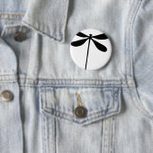 schwarze Drachefliegenikone Button (Beispiel)