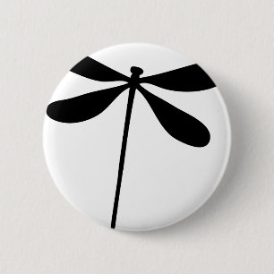 schwarze Drachefliegenikone Button