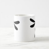 schwarze Drachefliegenikone Kaffeetasse (Mittel)