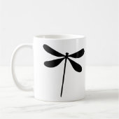 schwarze Drachefliegenikone Kaffeetasse (Links)