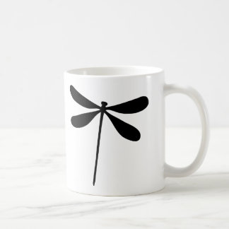schwarze Drachefliegenikone Kaffeetasse