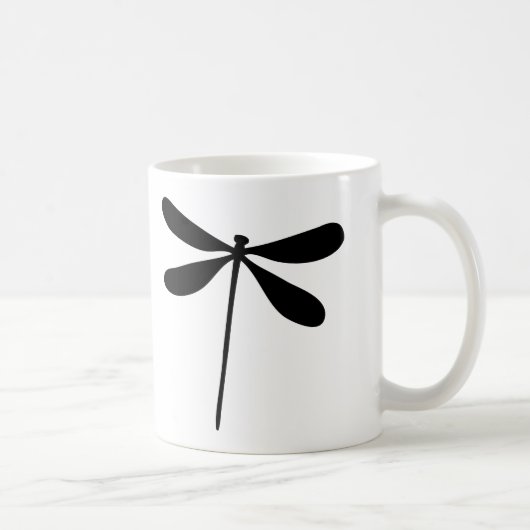 schwarze Drachefliegenikone Kaffeetasse (Rechts)