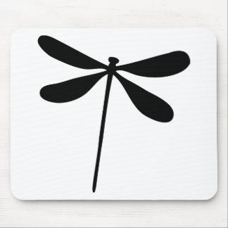 schwarze Drachefliegenikone Mousepad