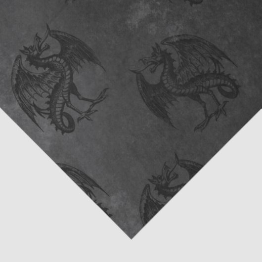 Schwarze Drachen auf dem Kohlebergbau Seidenpapier (Detail)