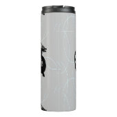 Schwarze Drachen auf grau Thermosbecher (Rückseite)