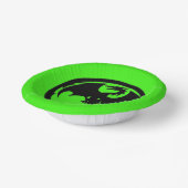 Schwarze Drachen-grüne Papierschüsseln Pappteller (Gewinkelt)