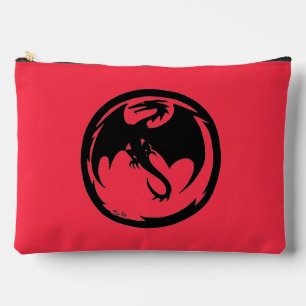 Schwarze Drachen-Koralle große Zubehörtasche