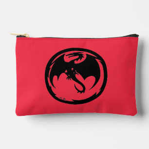 Schwarze Drachen-Koralle kleine Accessoire-Tasche  Zubehörtasche