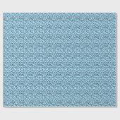 Schwarze Drachen Muster Kontur.b L Blue BG Geschenkpapier (Flach)