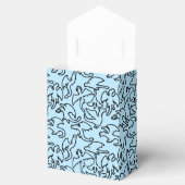 Schwarze Drachen Muster Kontur.b L Blue BG Geschenkschachtel (Geöffnet)