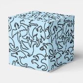 Schwarze Drachen Muster Kontur.b L Blue BG Geschenkschachtel (Rückseite)