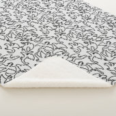 Schwarze Drachen Muster Kontur.b L Gray BG Sherpadecke (3/4)