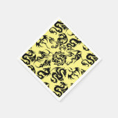 Schwarze Drachen Muster Kontur.b Serviette (Ecke)