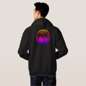 Schwarze Drachen neon schwarzes Kapuzen-Sweatshirt Hoodie (Schwarz voll)