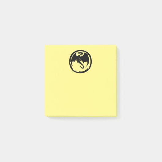 Schwarze Drachengelbe Notizblöcke Post-it Klebezettel (Vorderseite)