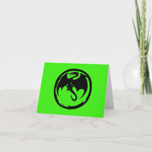 Schwarze Drachengrüne Karte