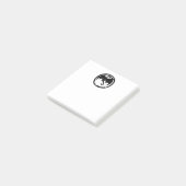 Schwarze Drachenweiße Notizblöcke Post-it Klebezettel (angewinkelt)