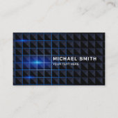 Schwarze Dreiecke beleuchtet strahlend blaues Lich Visitenkarte (Vorderseite)