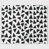 Schwarze Dreiecke Geschenkpapier (Flach)