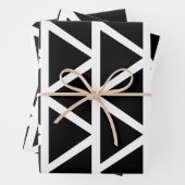 Schwarze Dreiecke Geschenkpapier Set (Beispiel)