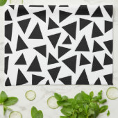 Schwarze Dreiecke Geschirrtuch (Gefaltet)