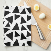 Schwarze Dreiecke Geschirrtuch (Viertel Falte)